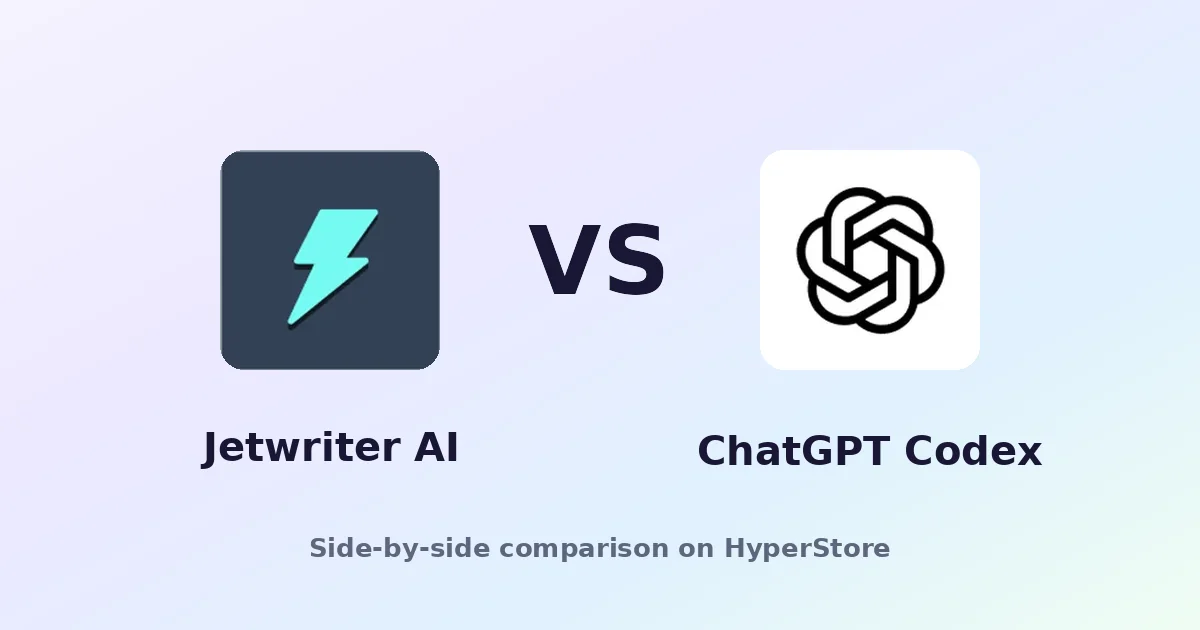 Jetwriter AI vs ChatGPT Codex: Which AI Tool Fits You?