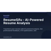 ResumeSifu — ResumeSifu is an AI-powered resume builder that creates job-