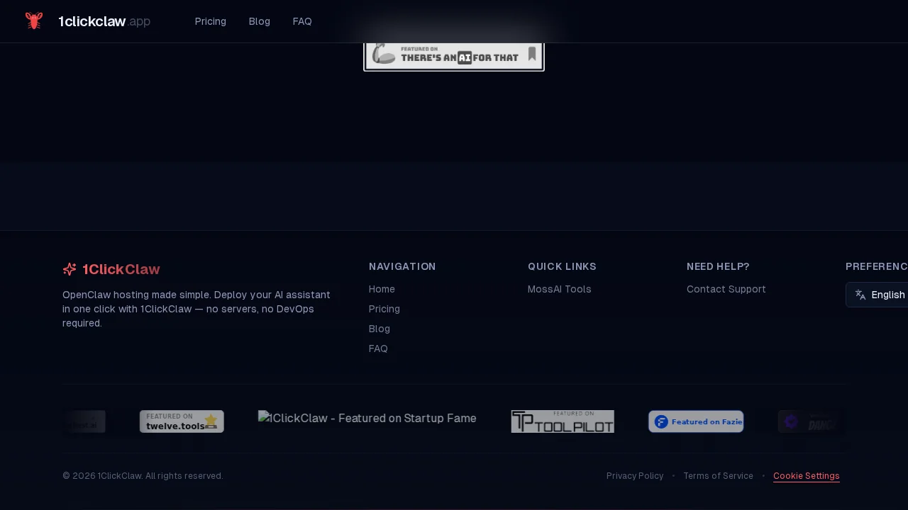 1ClickClaw screenshot 1