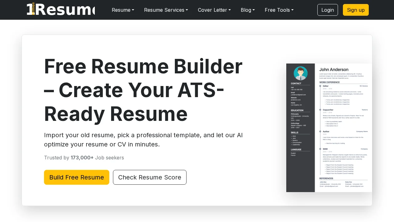 1MillionResume screenshot 1