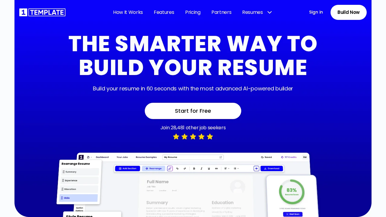 1Template screenshot 1