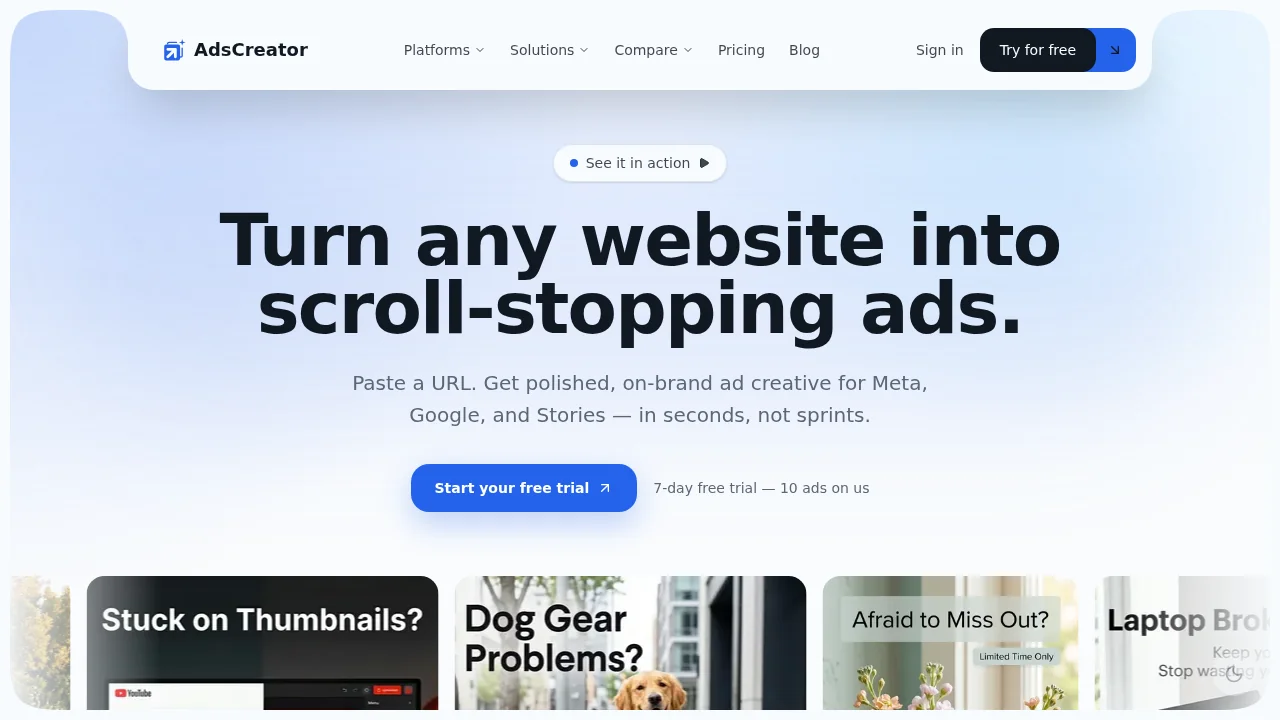AdsCreator.com screenshot 1