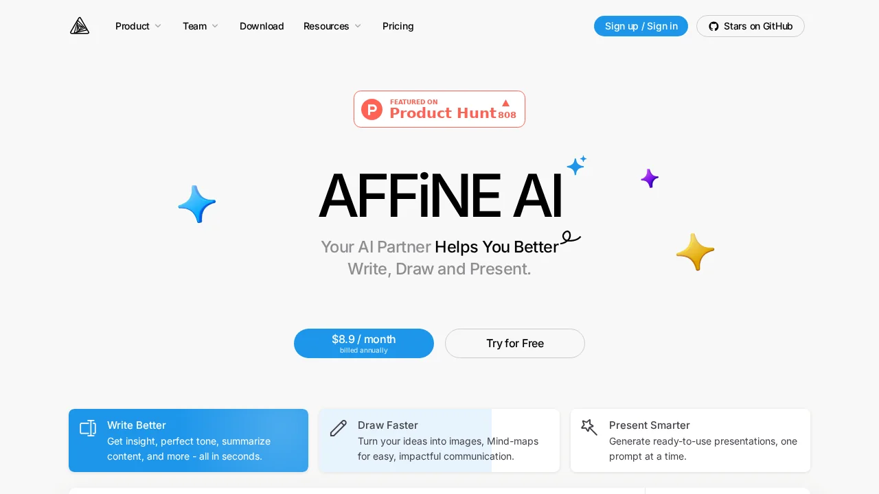 AFFiNE AI screenshot 1