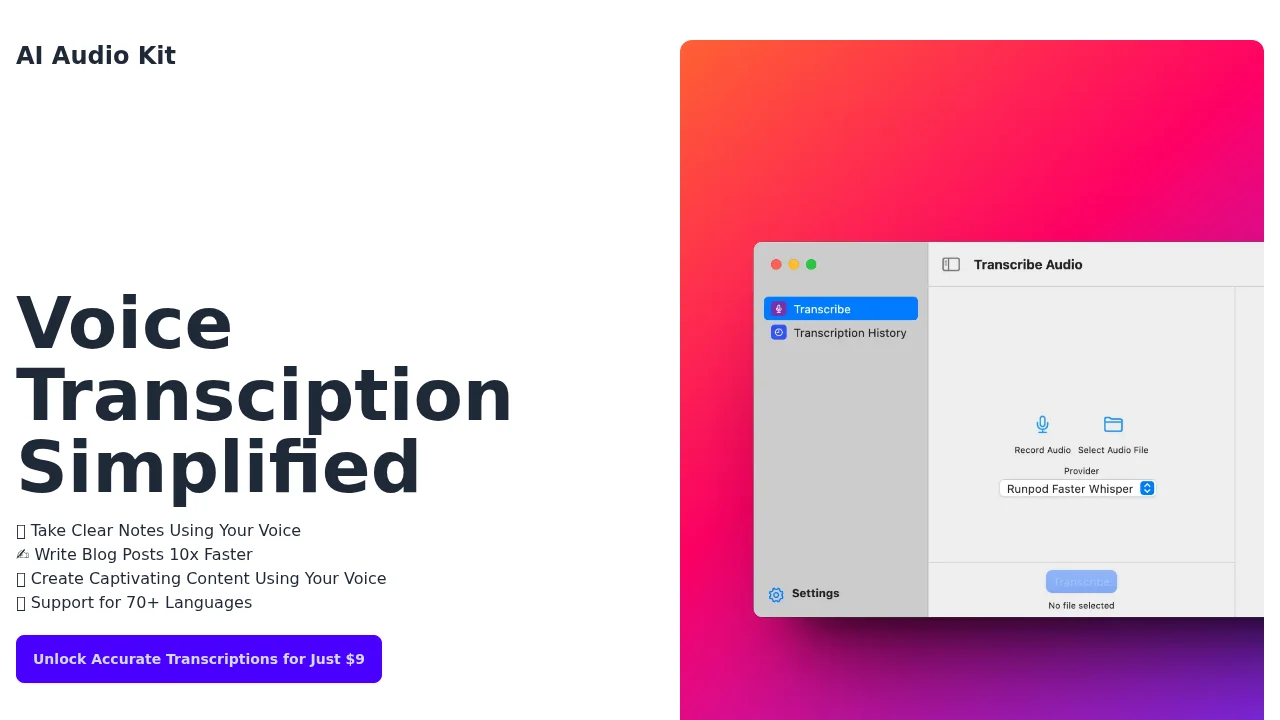 AI Audio Kit screenshot 1