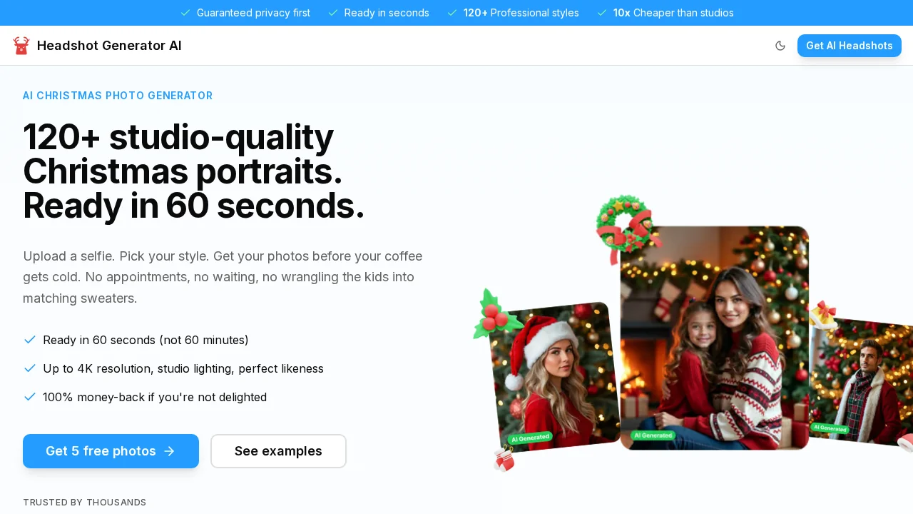 AI Christmas Photo Generator screenshot 1