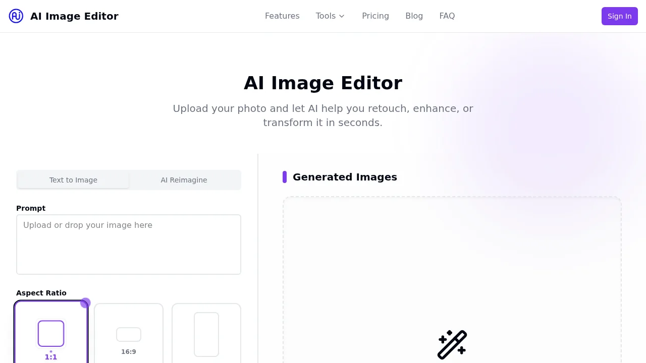 AI Image Editor.info screenshot 1