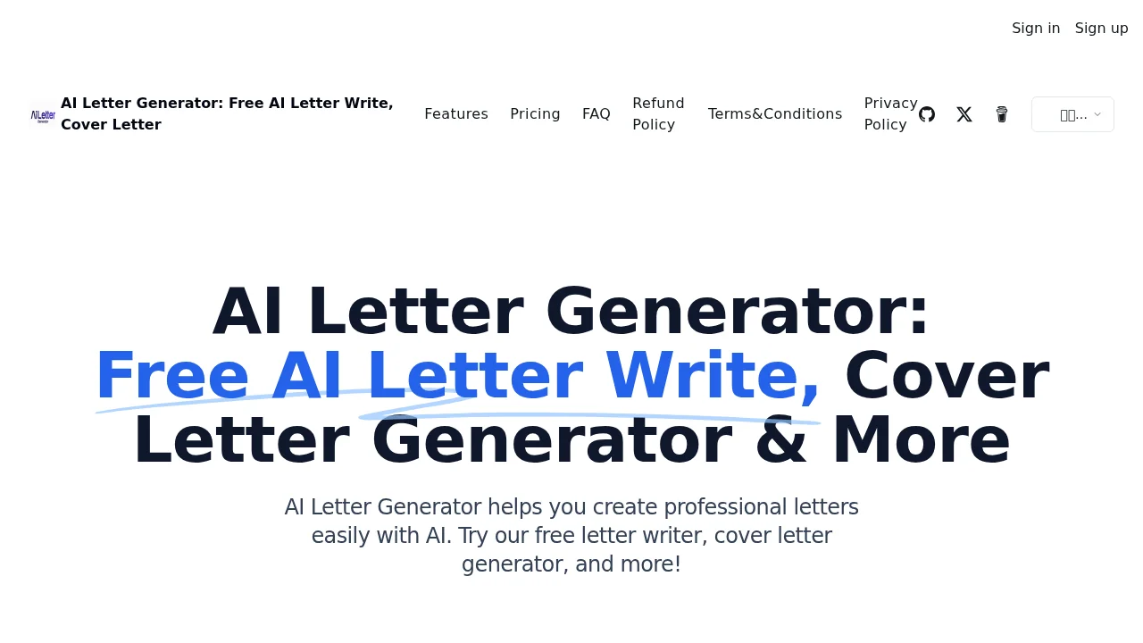AI Letter Generator screenshot 1