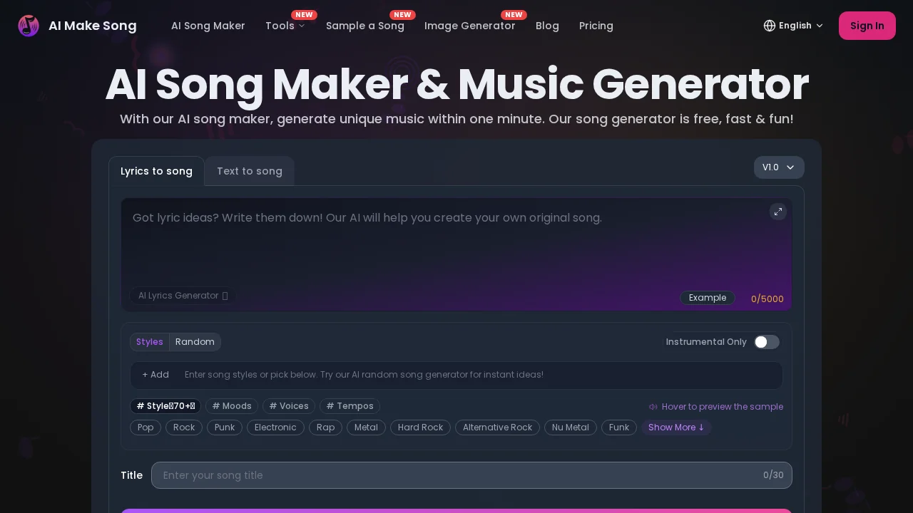 AI Make Song.com screenshot 1