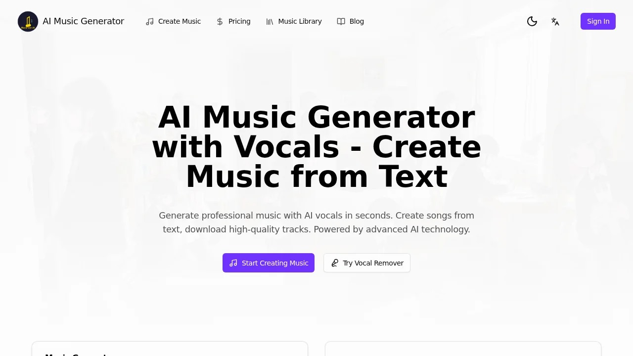 AI Music Generator.me screenshot 1