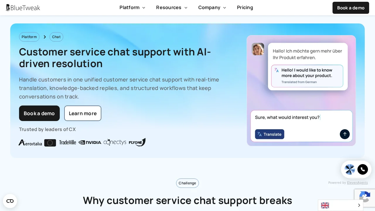 AI Omnichannel Customer Support Platform by BlueTweak screenshot 1