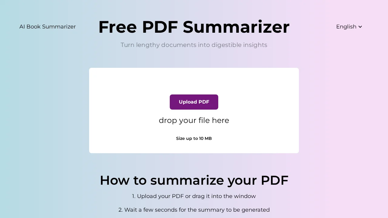 AI PDF Summarizer screenshot 1