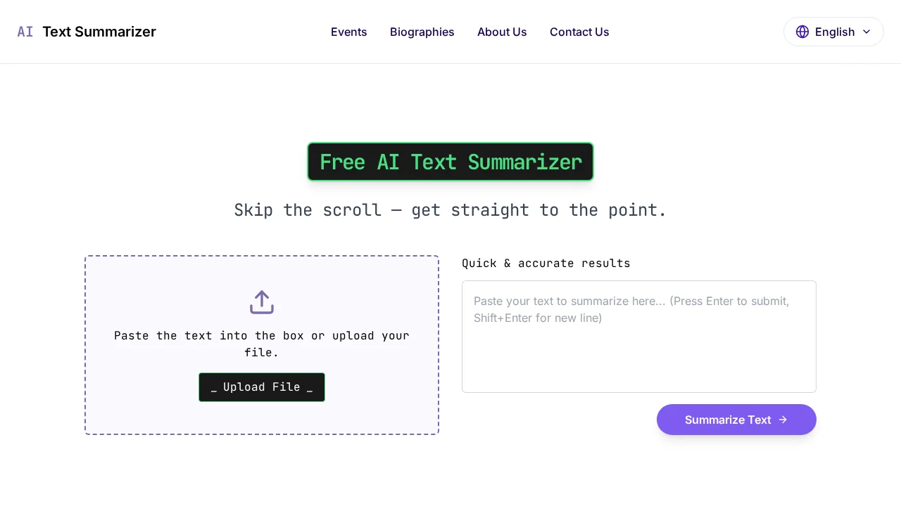 AI Text Summarizer screenshot 1