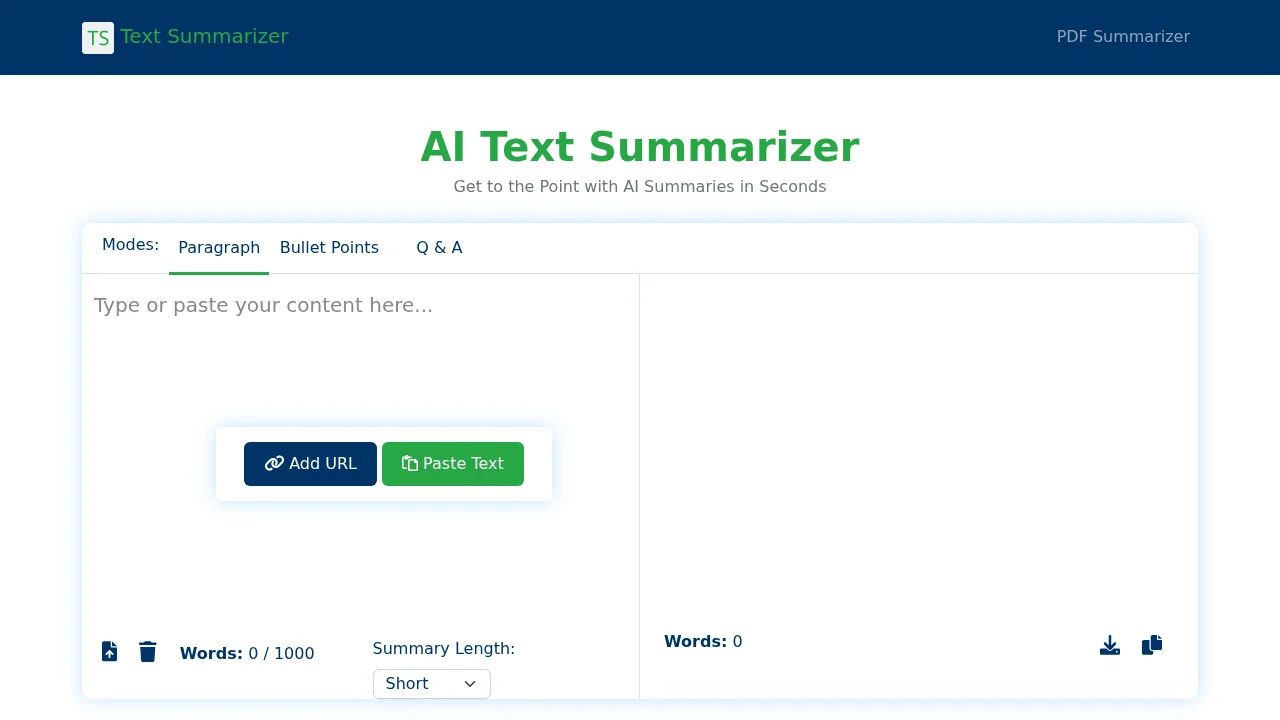 AI Text Summarizer screenshot 1