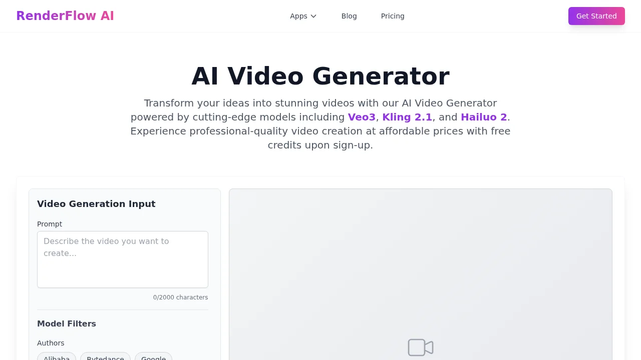 AI Video Generator by RenderFlow AI screenshot 1