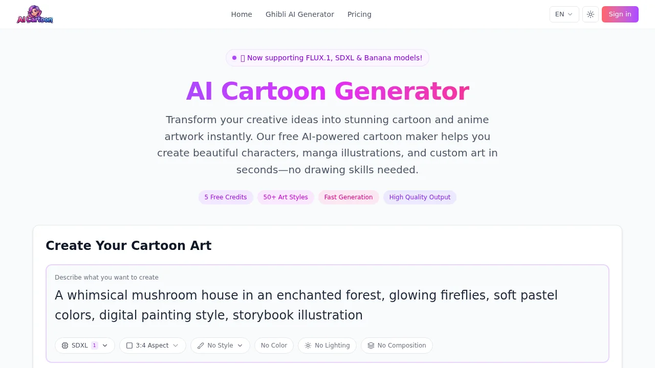 AICartoonGenerator screenshot 1