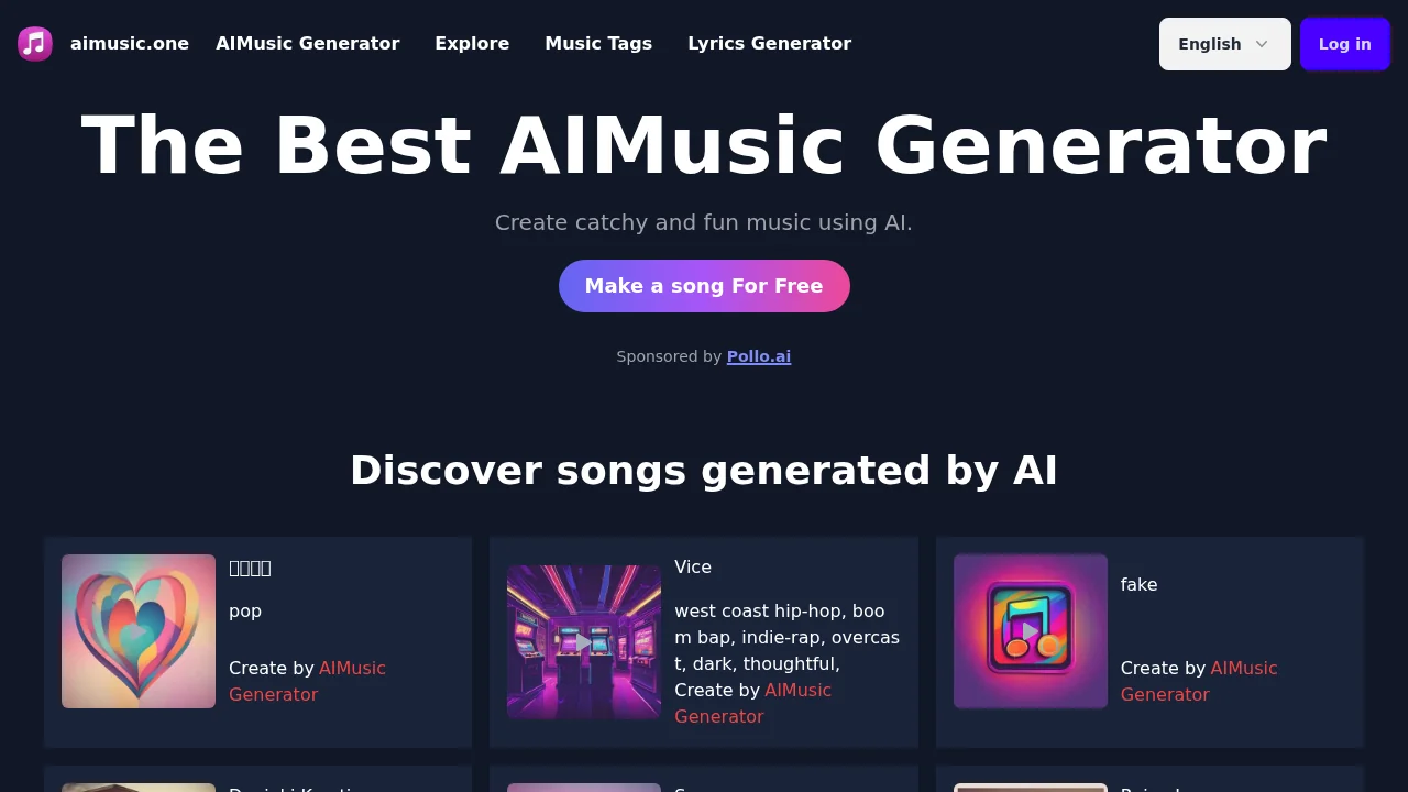 AImusic.one screenshot 1