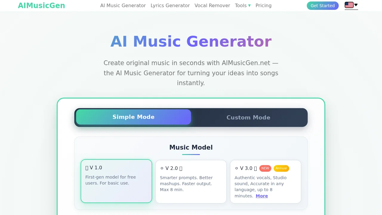 AIMusicGen.net screenshot 1