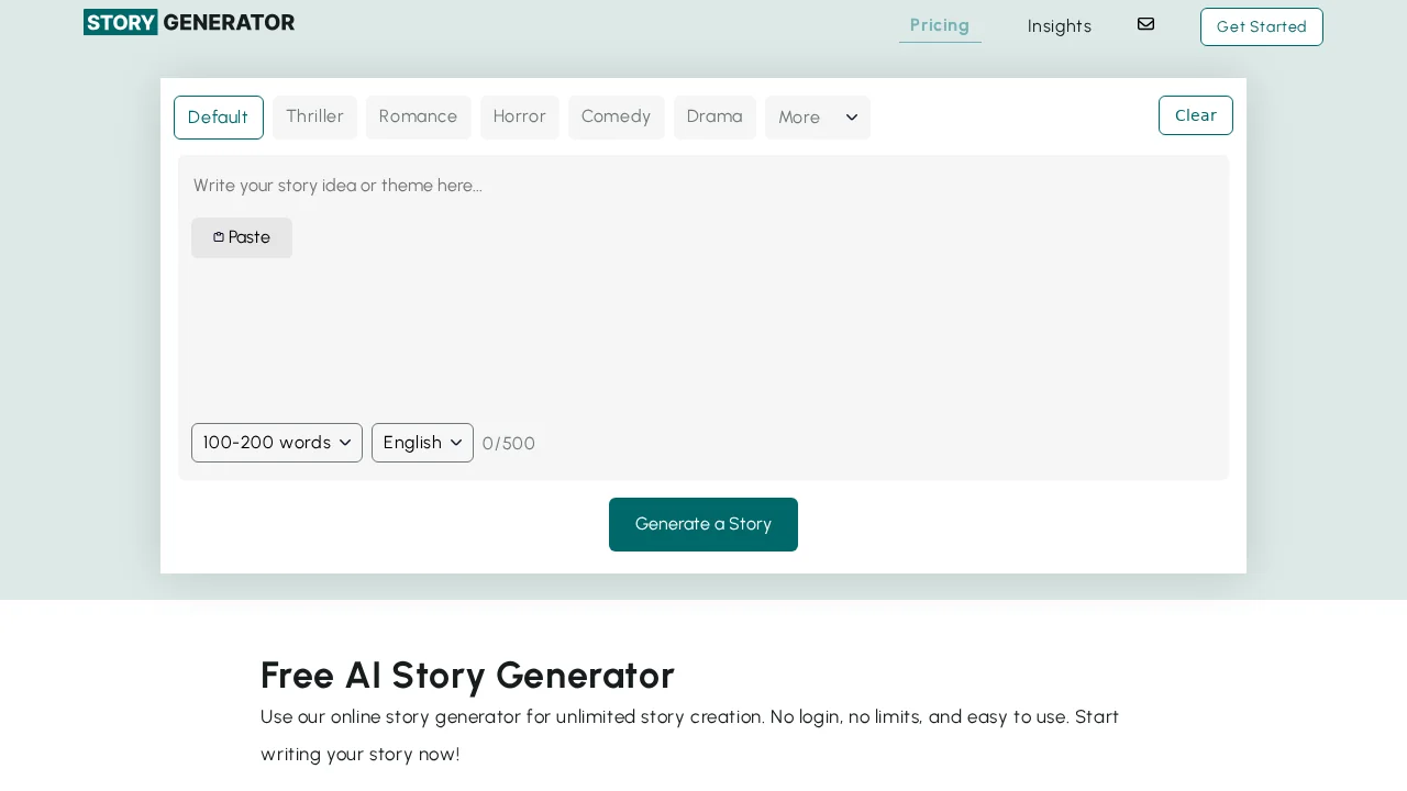 AIStoryGenerator.com screenshot 1
