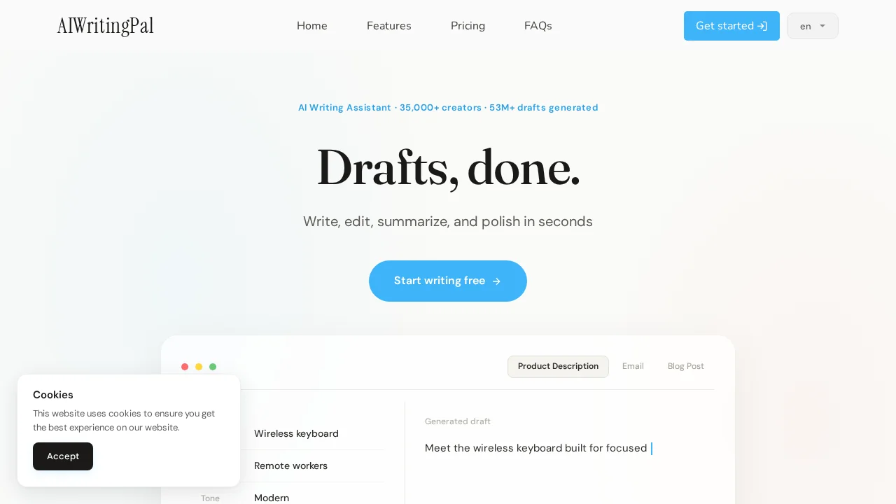 AIWritingPal screenshot 1