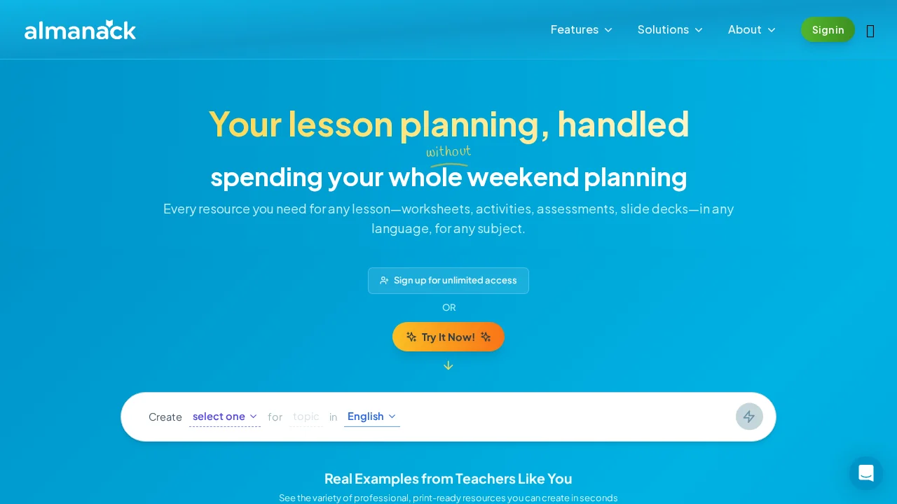 Almanack screenshot 1