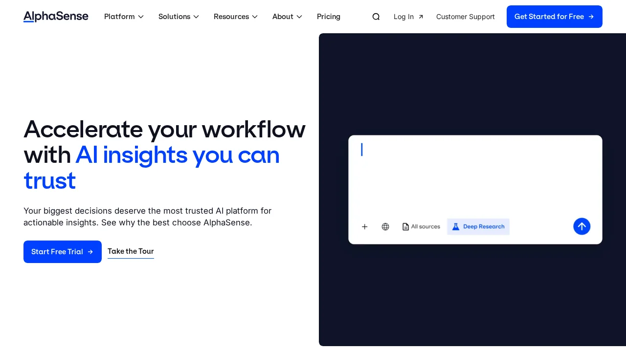 AlphaSense screenshot 1