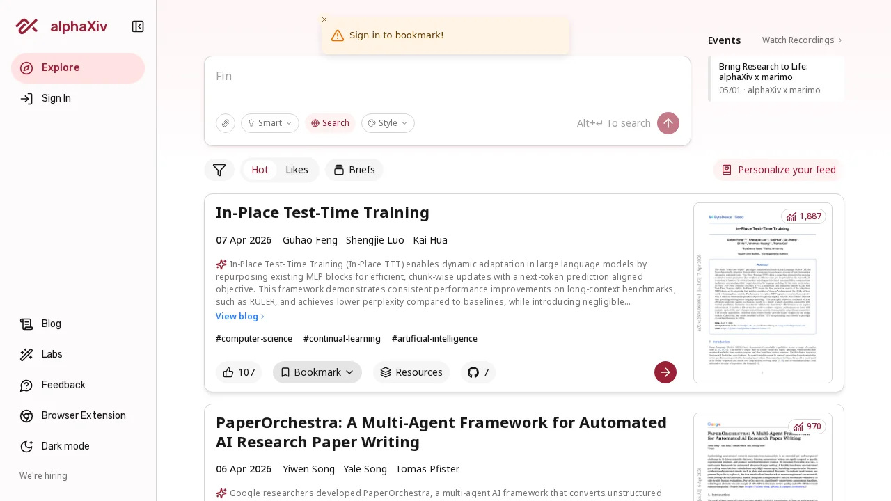 alphaXiv screenshot 1