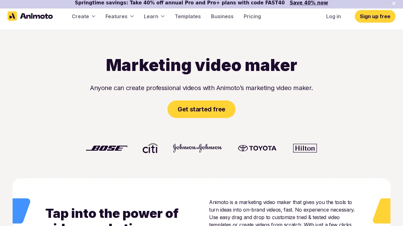 Animoto screenshot 1