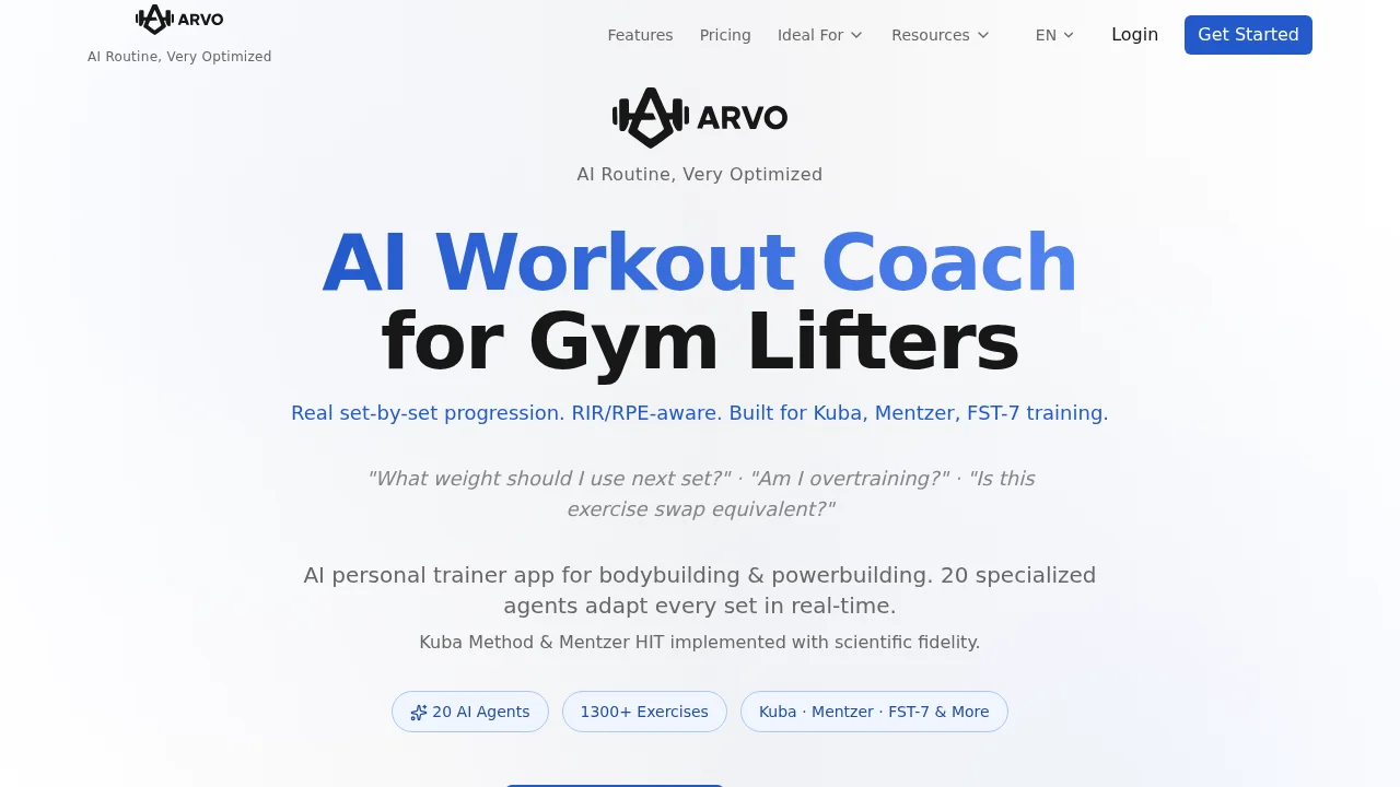 Arvo - AI Personal Trainer screenshot 1