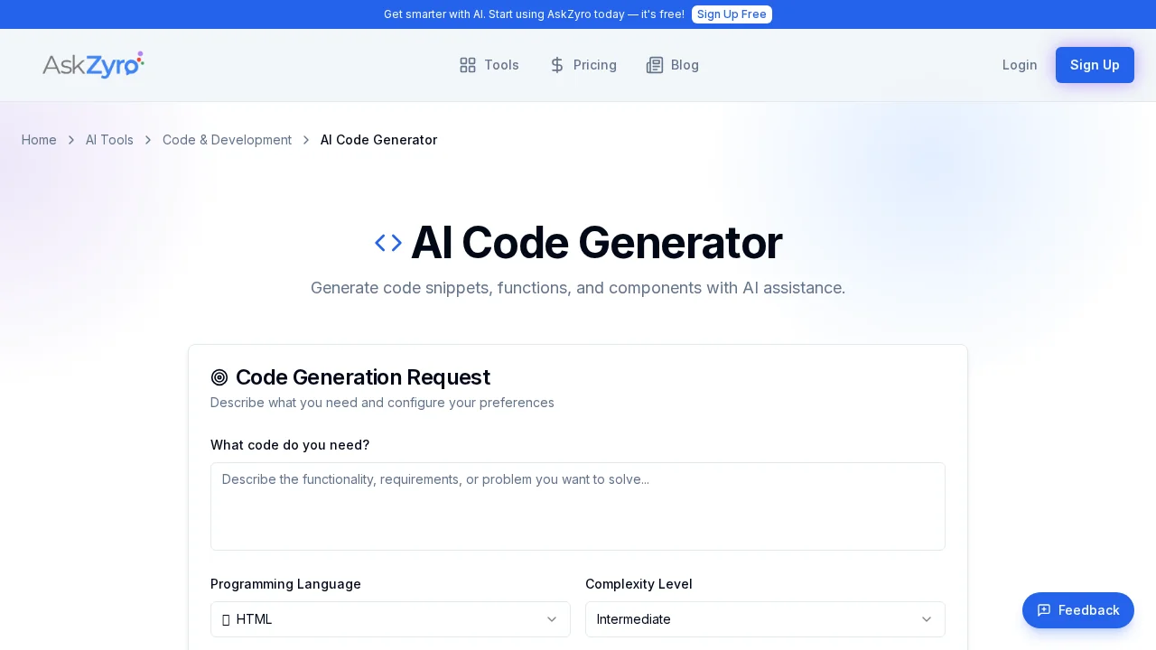 AskZyro | AI Code Generator screenshot 1