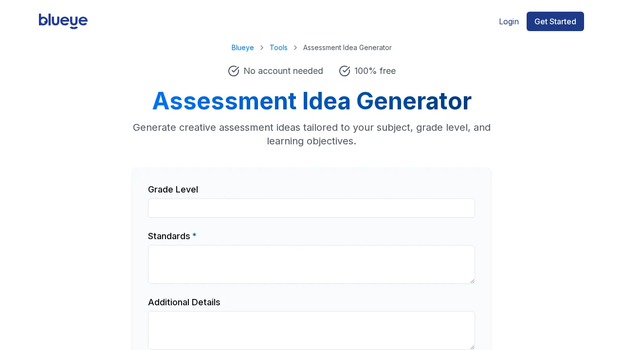 Assessment Idea Generator from Blueye screenshot 1