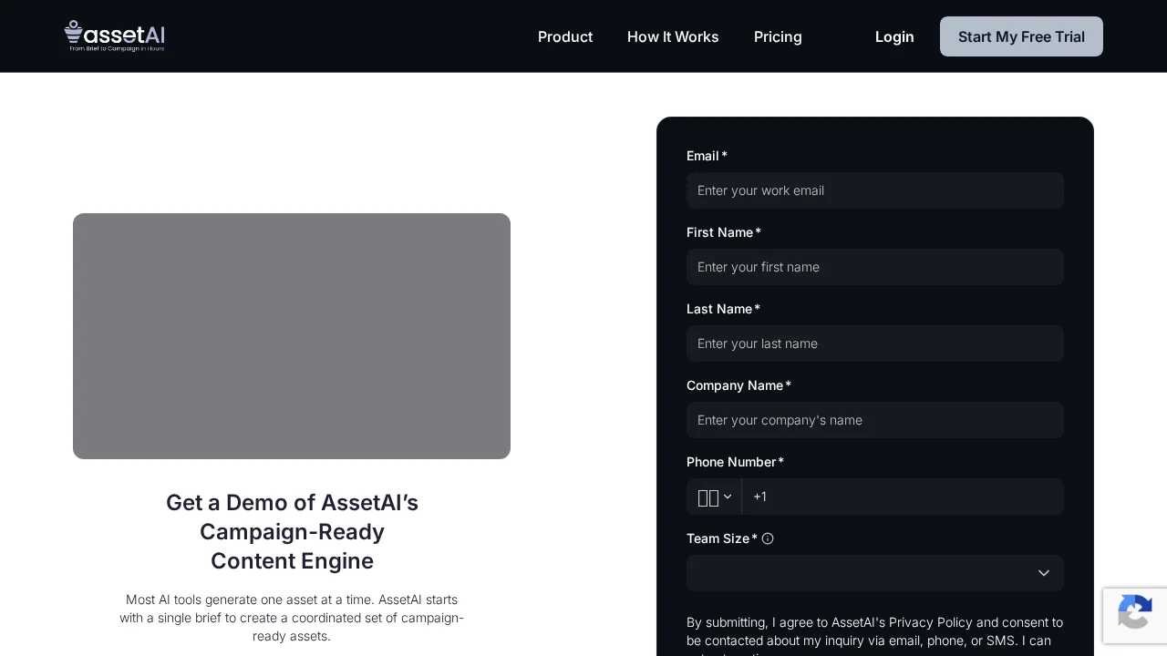 AssetAI Marketing Platform screenshot 1