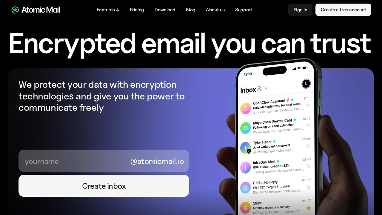 Atomic Mail screenshot 1
