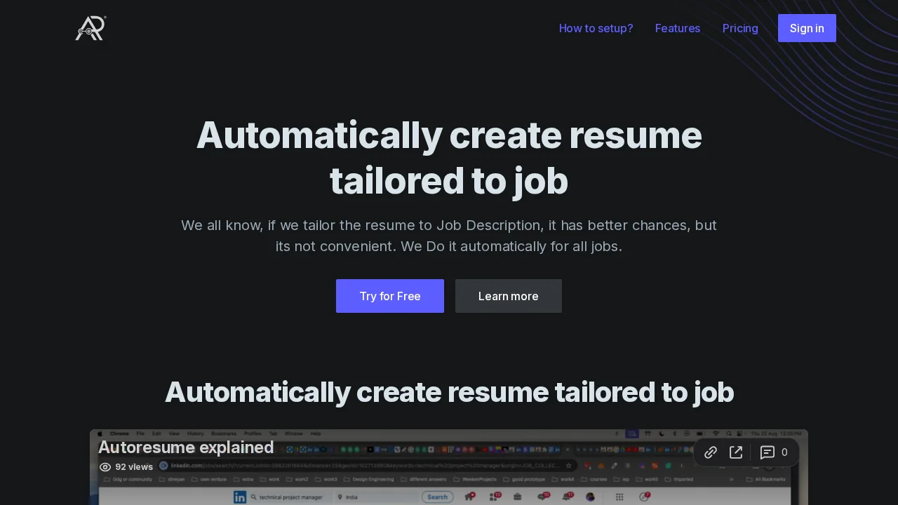 AutoResume screenshot 1