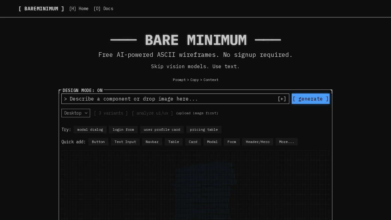 BareMinimum screenshot 1