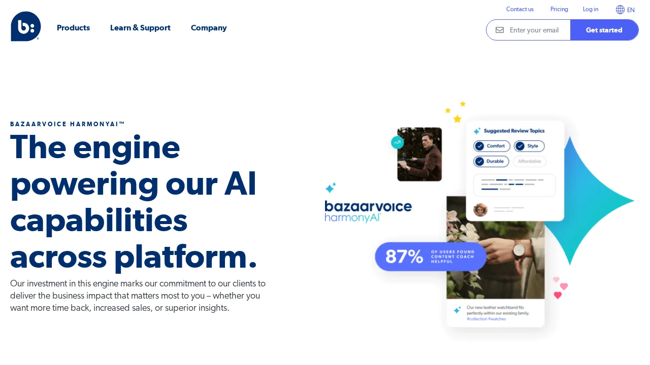 Bazaarvoice HarmonyAI screenshot 1
