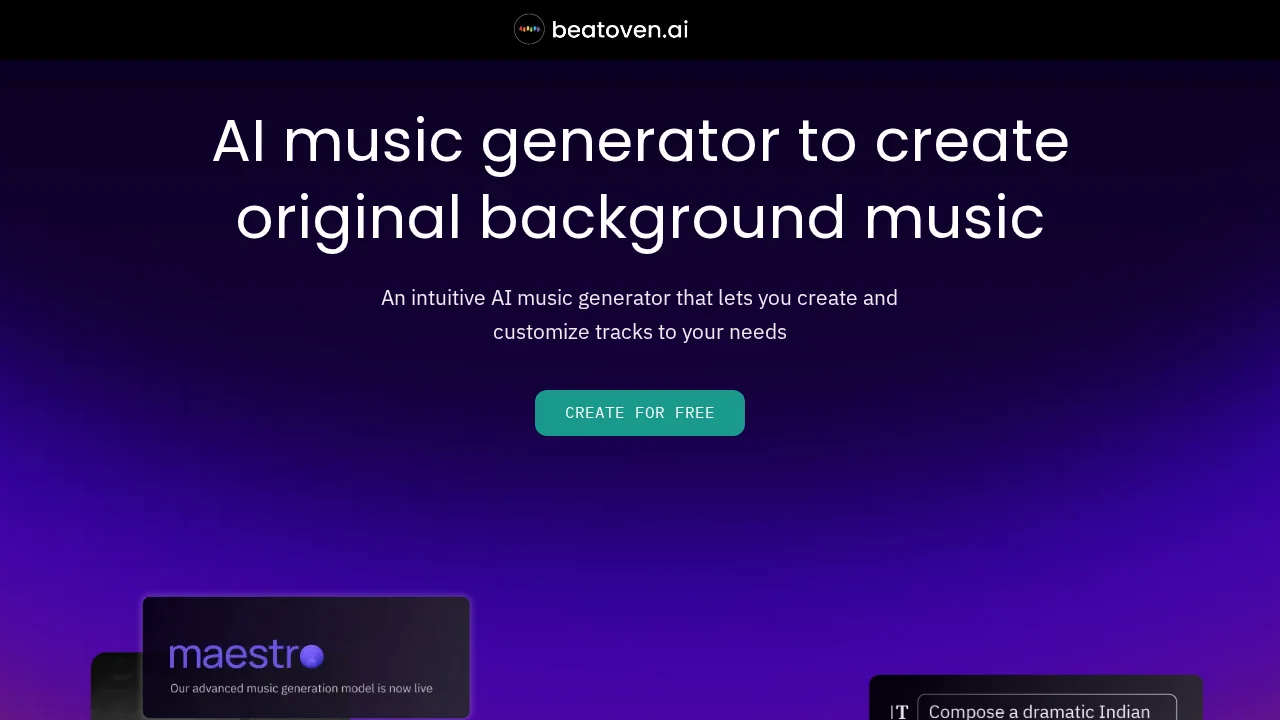 Beatoven screenshot 1