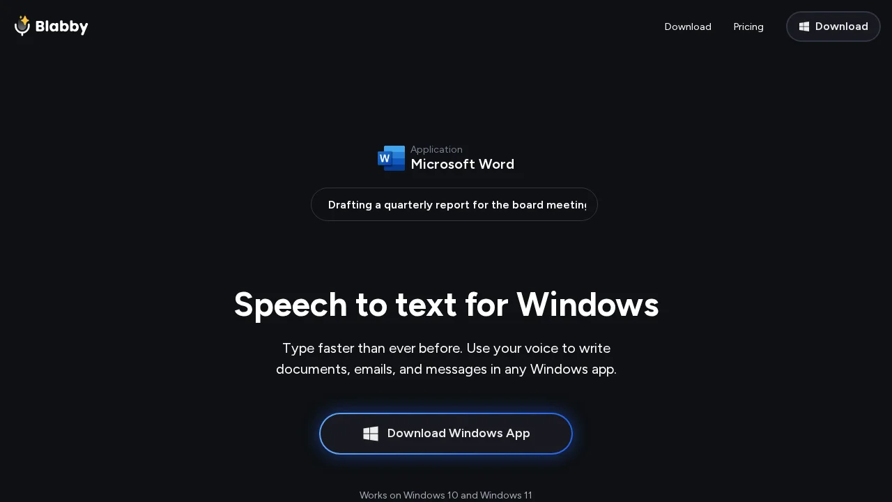 BlabbyAI Speech to Text screenshot 1
