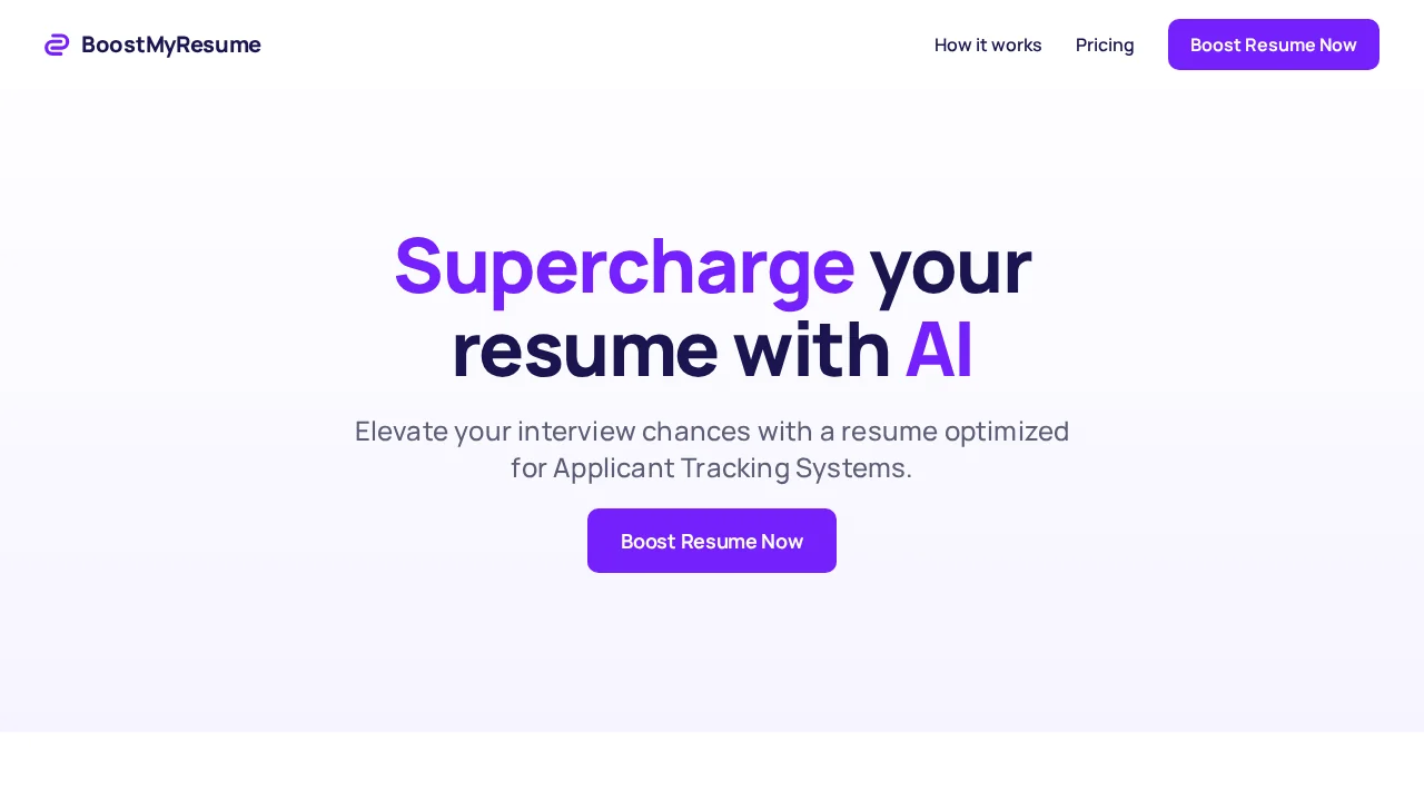 BoostMyResume screenshot 1