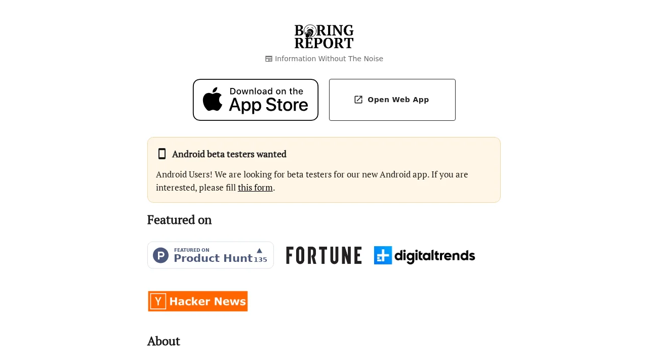 Boring Report screenshot 1