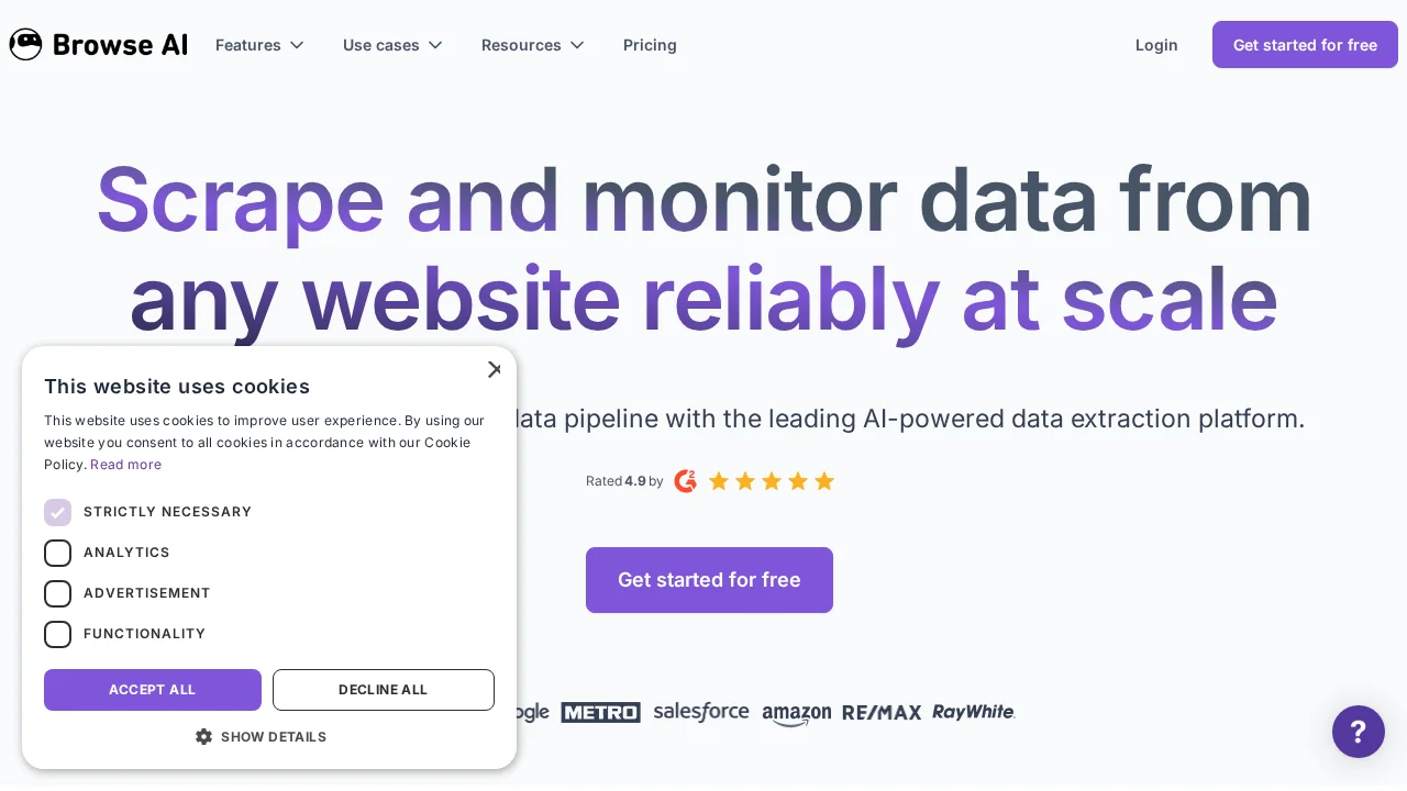 Browse AI screenshot 1