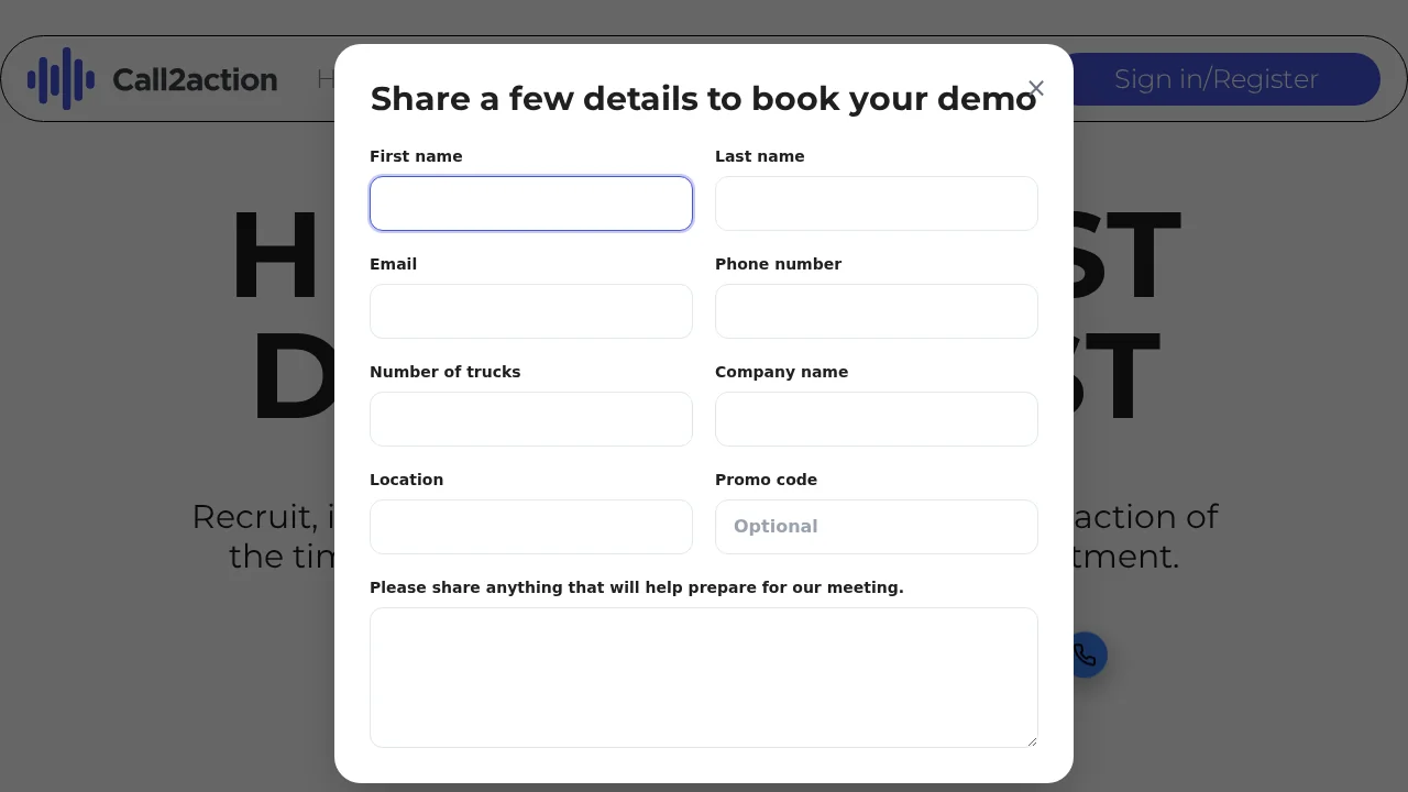 Call2Action screenshot 1