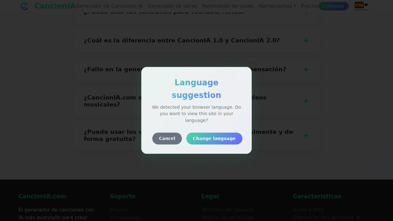 CancionIA.com screenshot 1