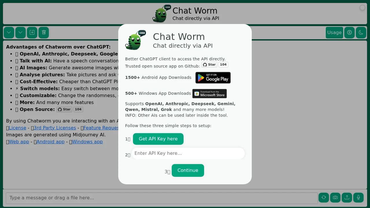 Chat Worm screenshot 1