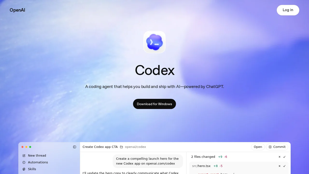 ChatGPT Codex screenshot 1