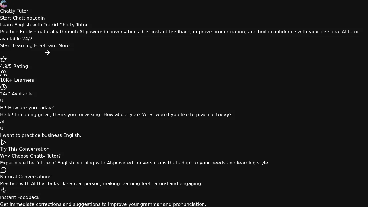 Chatty Tutor screenshot 1