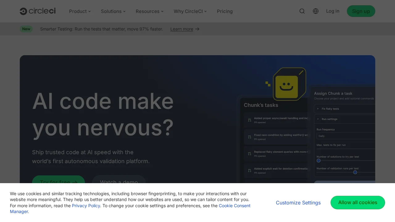 CircleCI screenshot 1