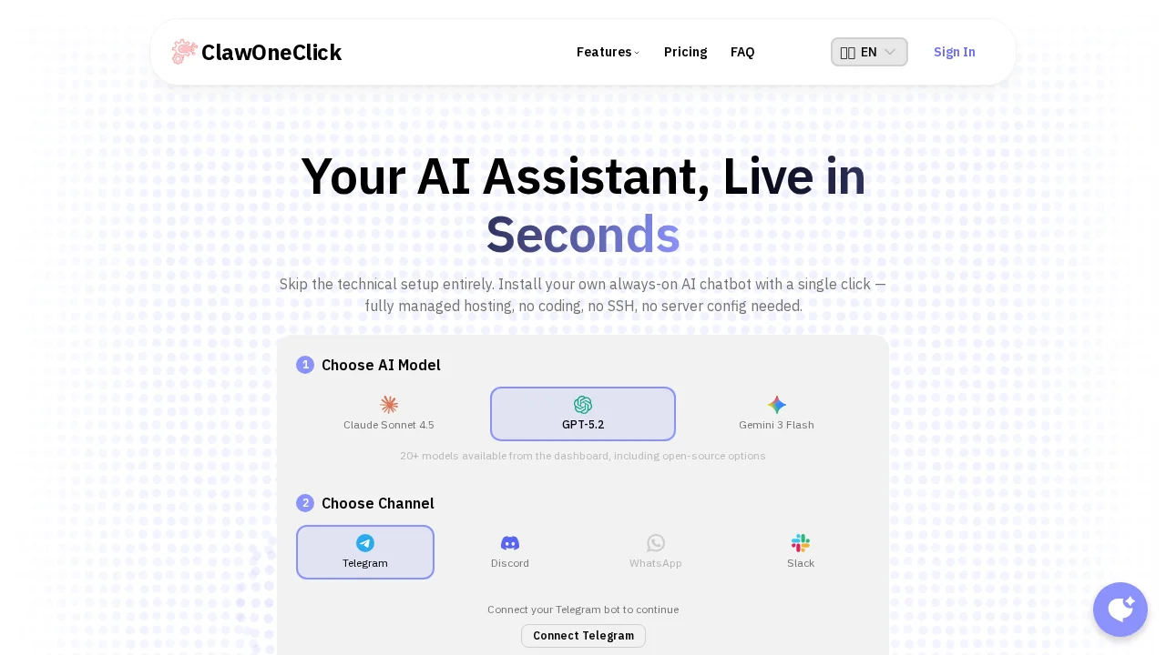 ClawOneClick screenshot 1