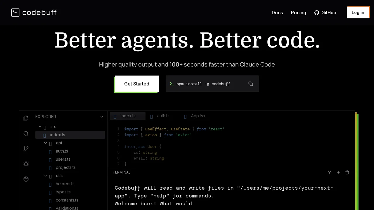 Codebuff screenshot 1