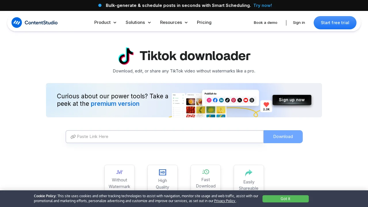 ContentStudio screenshot 1