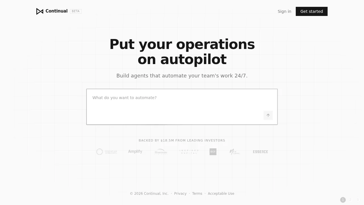 Continual screenshot 1